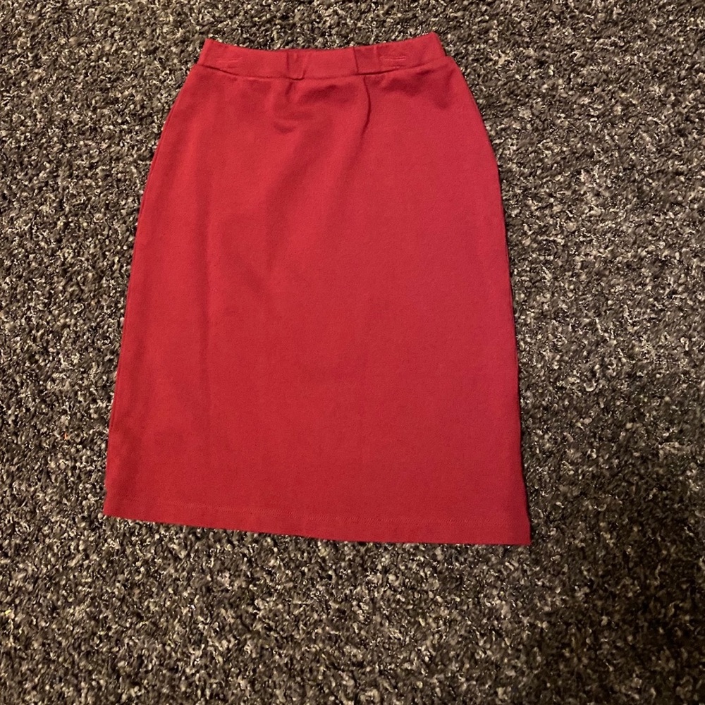 Maroon Pencil Skirt